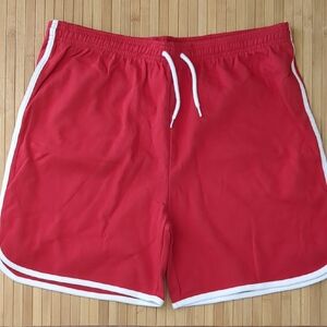 Men's Red Interlock Basketball Shorts by American Apparel, Size Large, NWOT
